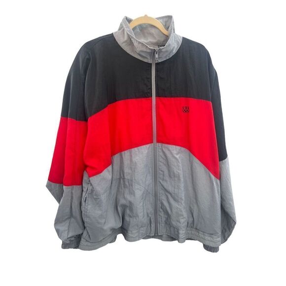 Men’s Vintage Throwback JcPenney Olympics Full Zip Nylon Windbreaker Jacket xl - Picture 2 of 11